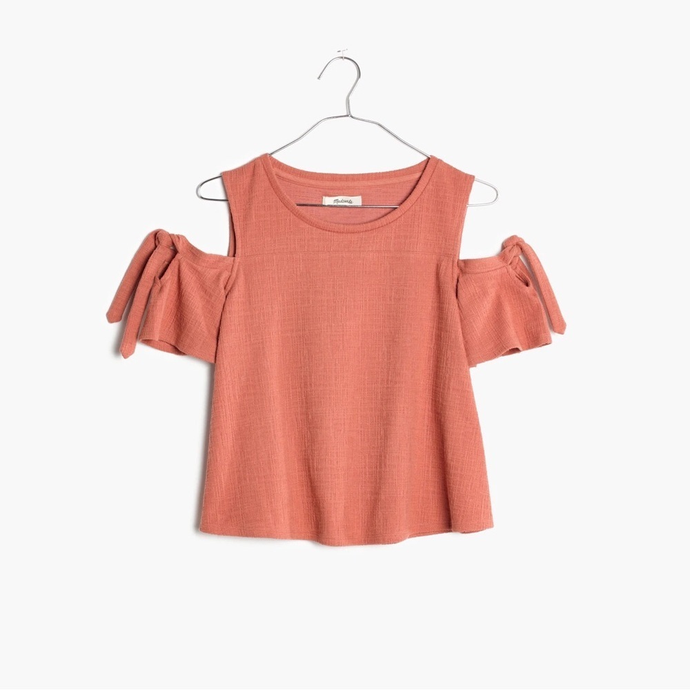 Madewell Women's Cold Shoulder Top - Pink - Picture 4 of 6